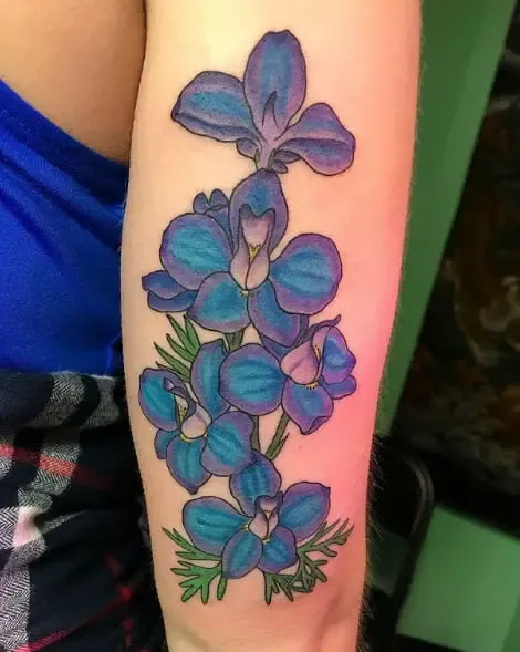 Botanical July Birth Blossom Tattoos