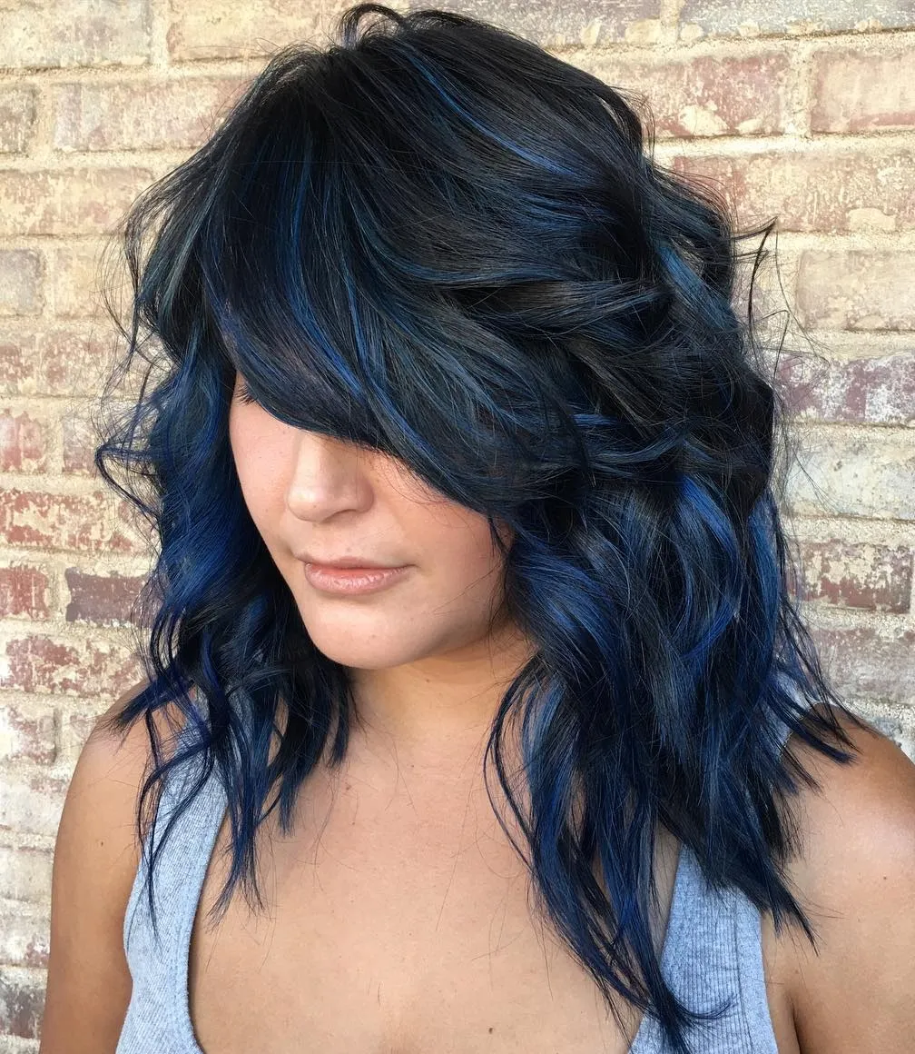 Cemented Blue Dim Hair(blue black hair dye)