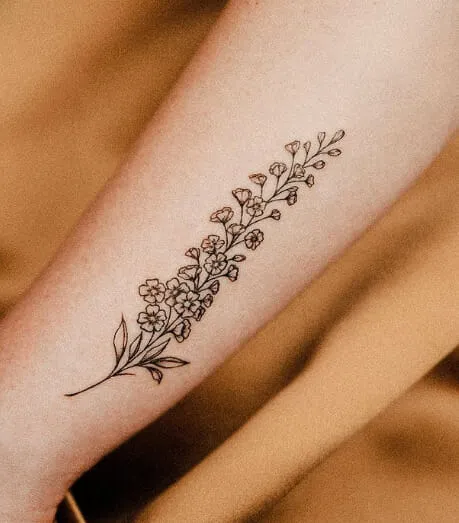 Cute July Birth flower Tattoos