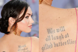 Megan Fox’s Back Tattoo 