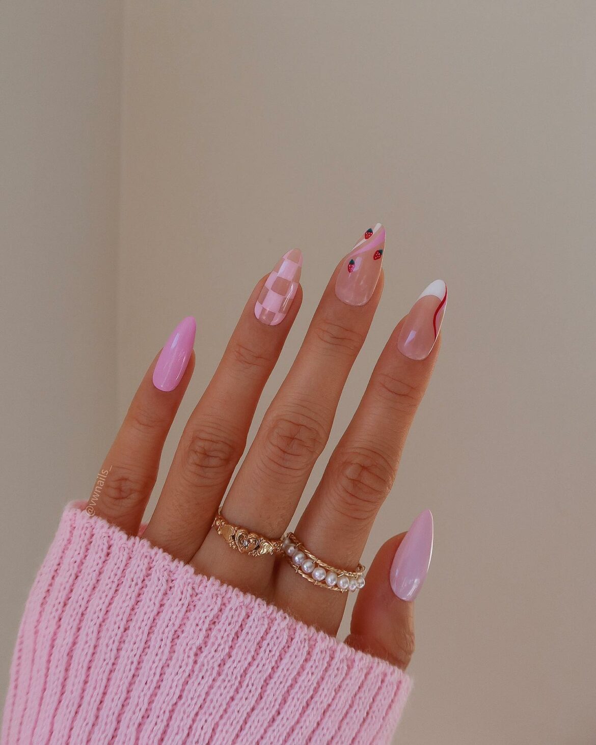 Pink Nail Art