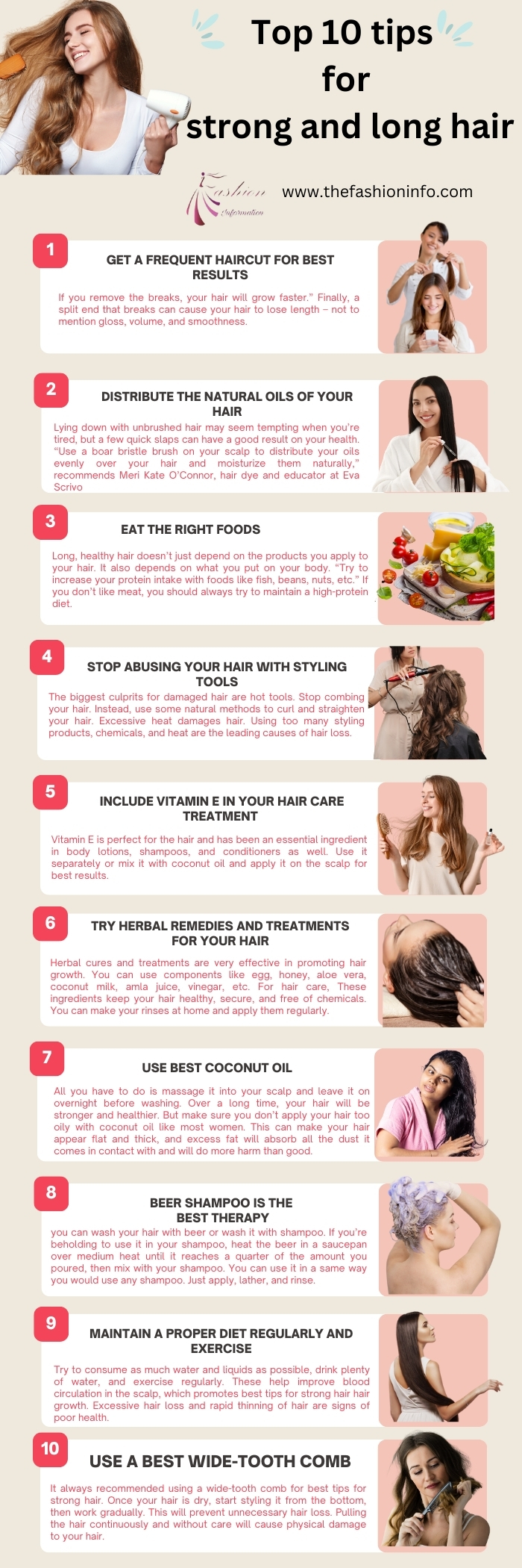 Top 10 tips for strong and long hair