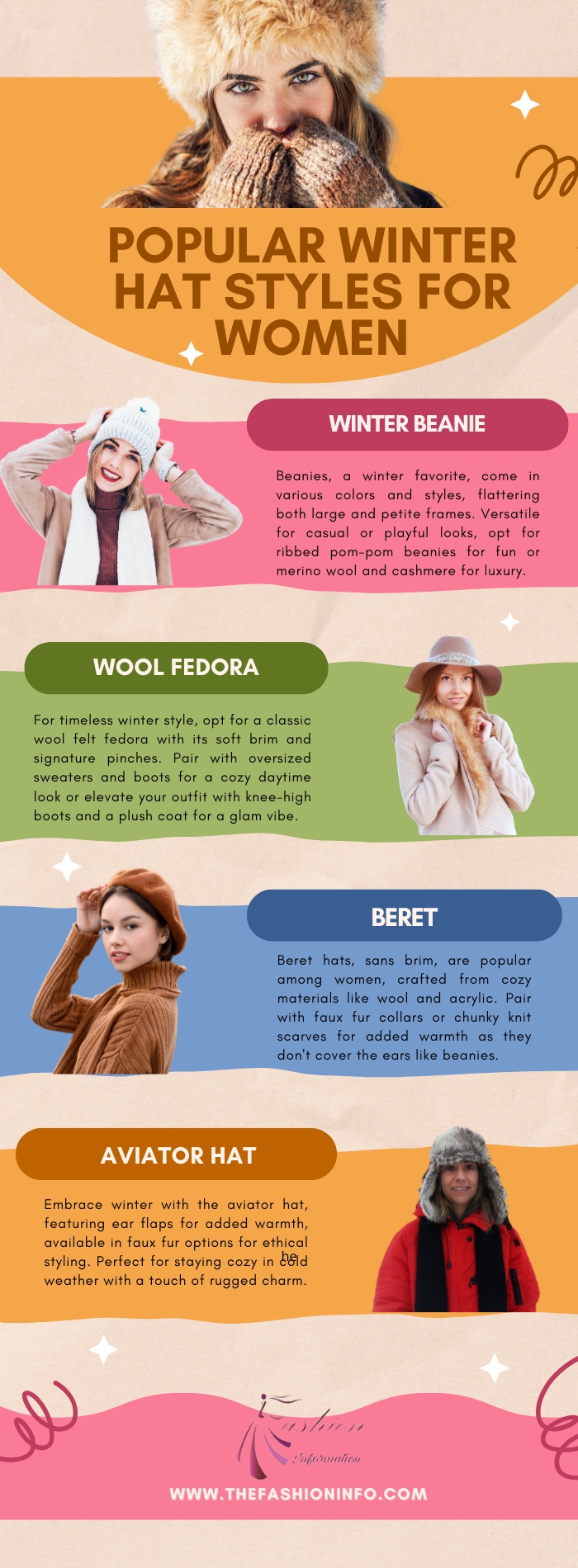 Popular winter hat styles for women