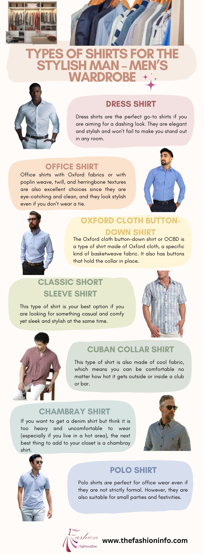 Types of Shirts for the Stylish Man – Men’s Wardrobe
