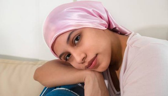 Silk Scarf on Head to Sleep